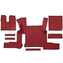 Floor mat F-CORE, on the whole floor, ECO-LEATHER, quantity per set 7 szt. (material - eco-leather, colour - red, automatic tran