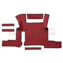 Floor mat F-CORE, on the whole floor, ECO-LEATHER, quantity per set 7 szt. (material - eco-leather, colour - red, automatic tran