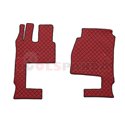 Floor mat F-CORE MERCEDES, on the whole floor, ECO-LEATHER, quantity per set 3 szt. (material - eco-leather, colour - red, conve