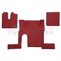 Floor mat F-CORE MAN, on the whole floor, ECO-LEATHER, quantity per set 3 szt. (material - eco-leather, colour - red, manual tra