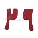 Floor mat F-CORE VOLVO, on the whole floor, ECO-LEATHER, quantity per set 3 szt. (material - eco-leather, colour - red, manual t
