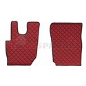 Floor mat F-CORE DAF, on the whole floor, ECO-LEATHER, quantity per set 3 szt. (material - eco-leather, colour - red, automatic 