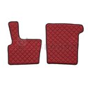 Floor mat F-CORE DAF, on the whole floor, ECO-LEATHER, quantity per set 3 szt. (material - eco-leather, colour - red, manual tra