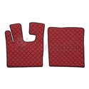 Floor mat F-CORE DAF, on the whole floor, ECO-LEATHER, quantity per set 3 szt. (material - eco-leather, colour - red, automatic 