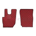 Floor mat F-CORE DAF, on the whole floor, ECO-LEATHER, quantity per set 3 szt. (material - eco-leather, colour - red, manual tra