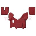 Floor mat F-CORE IVECO, on the whole floor, ECO-LEATHER, quantity per set 4 szt. (material - eco-leather, colour - red, manual t