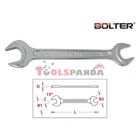 Ключ гаечен 10x13мм. CR-V. DIN 895 | BOLTER