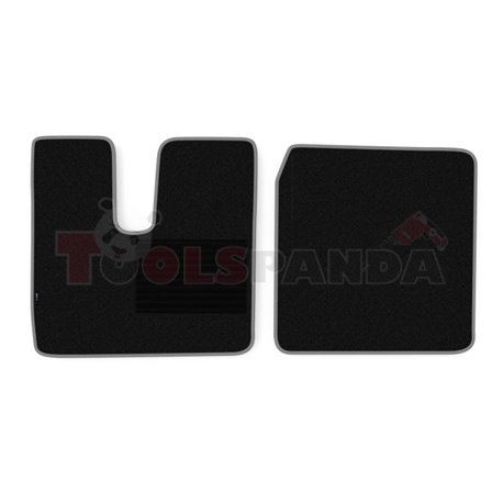 Floor mat F-CORE MAN, driver + passenger, VELOUR, quantity per set 2 szt. (material - velours, colour - grey) MAN TGX 09.07-