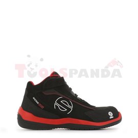 SPARCO Safety shoes model: RACING EVO, size: 40, safety category: S3, SRC, material: leather/suede, colour: black/red, shoe nose