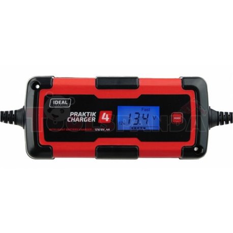 Battery charger PRAKTIK CHARGER 4, charging voltage: 6/12V, charging current: 4A, power supply voltage: 230V, charged battery ca