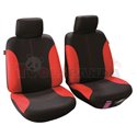 Cover seats T1 (polyester, black/red, front seats, 2 headrest covers + 2 support covers + 2 seat cover + 2 seat) Callao, compati