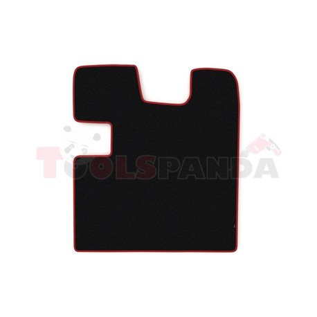 Floor mat F-CORE SCANIA, for central tunnel, VELOUR, quantity per set 1 szt. (material - velours, colour - red, manual transmiss