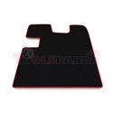 Floor mat F-CORE SCANIA, for central tunnel, VELOUR, quantity per set 1 szt. (material - velours, colour - red, manual transmiss