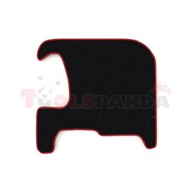 Floor mat F-CORE IVECO, for central tunnel, VELOUR, quantity per set 1 szt. (material - velours, colour - red, manual transmissi