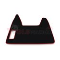 Floor mat F-CORE DAF, for central tunnel, VELOUR, quantity per set 1 szt. (material - velours, colour - red, automatic transmiss