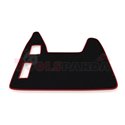 Floor mat F-CORE DAF, for central tunnel, VELOUR, quantity per set 1 szt. (material - velours, colour - red, manual transmission