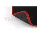Floor mat F-CORE DAF, for central tunnel, VELOUR, quantity per set 1 szt. (material - velours, colour - red, manual transmission
