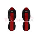 Seat covers Classic (red, material velours, series CLASSIC, integrated driver's headrest, integrated passenger's headrest) RVI T