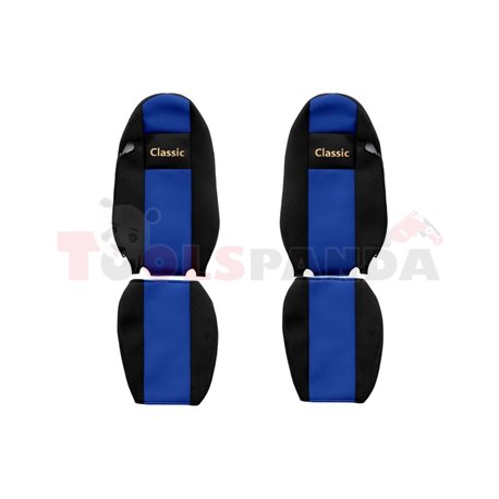 Seat covers Classic (blue, material velours, series CLASSIC) IVECO STRALIS 02.02-