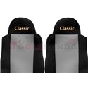 Seat covers Classic (grey, material velours, series CLASSIC, driver’s seat belt assembled in the seat, passenger’s seat belt ass