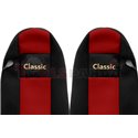 Seat covers Classic (red, material velours, series CLASSIC) IVECO STRALIS 02.02-