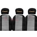 Seat covers Classic (grey, material velours, series CLASSIC, 1+2, regulated headrests) MAN F 2000, L 2000 10.93-