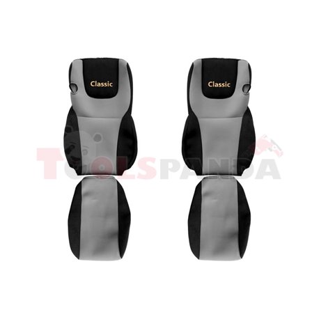 Seat covers Classic (grey, material velours, series CLASSIC) DAF XF 105, XF 106 10.12-