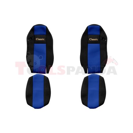 Seat covers Classic (blue, material velours, series CLASSIC, standard driver’s seat - not ISRI) MAN TGX 09.07-