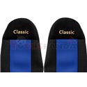 Seat covers Classic (blue, material velours, series CLASSIC, driver’s seat belt assembled in the seat, passenger’s seat belt ass