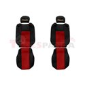 Seat covers Classic (red, material velours, series CLASSIC, adjustable driver's headrest, adjustable passenger's headrest) RVI T