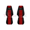 Seat covers Classic (red, material velours, series CLASSIC, integrated driver's headrest, integrated passenger's headrest) RVI M