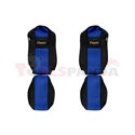 Seat covers Classic (blue, material velours, series CLASSIC, standard seats) MERCEDES ACTROS MP4 / MP5 07.11-