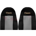 Seat covers Classic (grey, material velours, series CLASSIC, driver’s seat belt assembled in the seat, integrated driver's headr