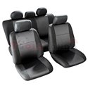 Cover seats TS (polyester, black, front+rear set, 5 headrest covers + 2 seat covers + 1 rear seat cover + 1 support cover) Moril