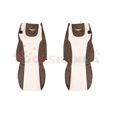 Seat covers - Elegance, Brown/champagne - DAF