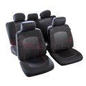 Cover seats TS (polyester, red, front+rear set, 5 headrest covers + 2 seat covers + 1 rear seat cover + 1 support cover) Flaine,