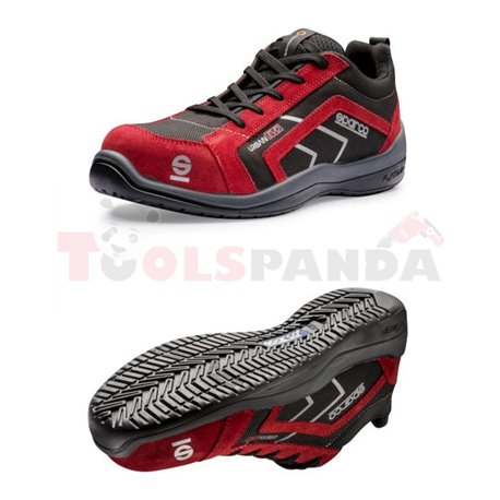 SPARCO Safety shoes model: URBAN EVO, size: 42, safety category: S3, SRC, material: nylon/suede, colour: black/grey/red, shoe no
