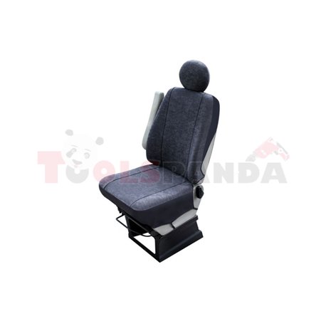Cover seats (velvet, colour: graphite, driver seat) BUS I M, compatible with airbags