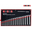 Ключове звездогаечни 75° (6-22мм.) 17 бр. к-т | FORCE Tools