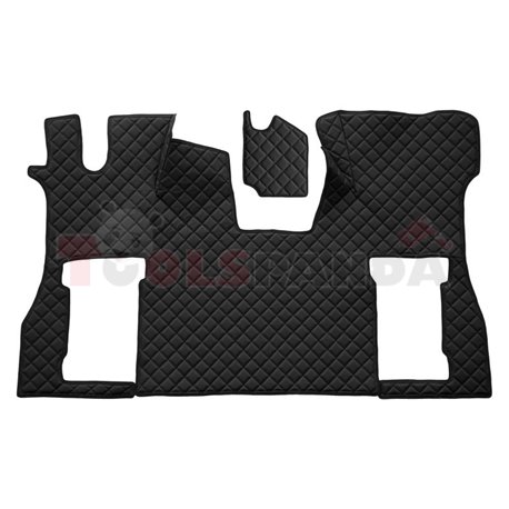 Floor mat F-CORE SCANIA, on the whole floor, ECO-LEATHER, quantity per set 2 szt. (material - eco-leather, colour - black, pneum