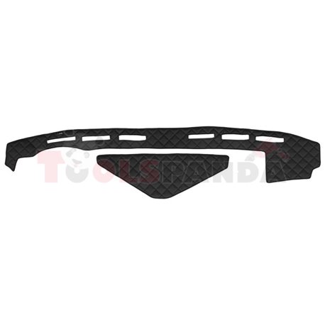 Dashboard mat (proximity sensor hole missing) black, ECO-leather, ECO-LEATHER RVI T 01.13-