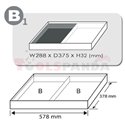 Модул с инструменти за количка, вложка / водач: 1/2", вид модул: пяна, брой инструменти: 29 szt., размер на модул: 288x375mm,