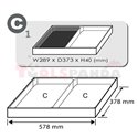 TOPTUL модул за количка с инструменти, Г-образни ключове 9 броя: 2x140, 2.5x140, 3x140, 5x203, 6x203, 7x203, 8x265, 10x265мм