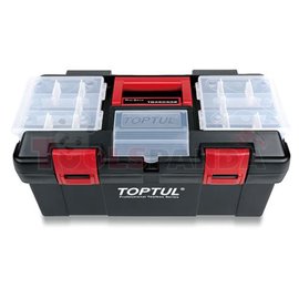 Кутия за инструменти Toptul без аксесоари, изработена от пластмаса, вместимост 11L, размери: 445x240x205