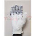 12 чифта, Защитни ръкавици, SUPER GOAT, памук / кожа, цвят: тъмно / сиво, размер: 10 / XL, 2121 EN 388 EN 420 Категория II