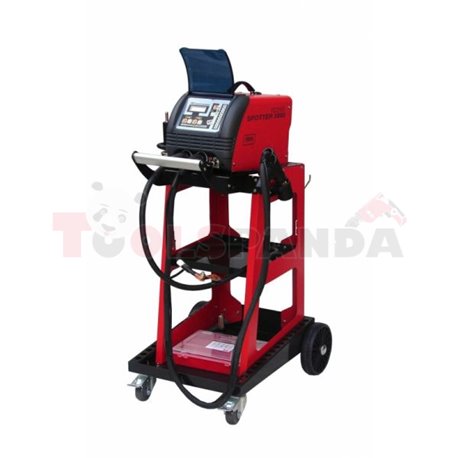 TECNO SPOTTER 5800 DIGITAL z wózkiem, urządzenie do wyciągania, zgrzewania jednostronnego, łatania i rozgrzewania elektrodą węgl