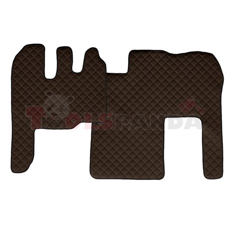 Floor mat F-CORE RENAULT, on the whole floor, ECO-LEATHER, quantity per set 2 szt. (material - eco-leather, colour - brown) RVI 