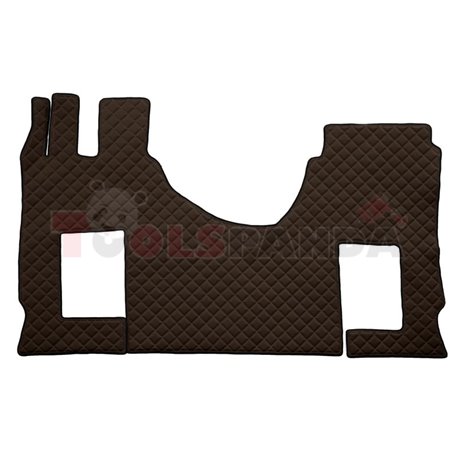 Floor mat F-CORE MERCEDES, on the whole floor, ECO-LEATHER, quantity per set 1 szt. (material - eco-leather, colour - brown, pne