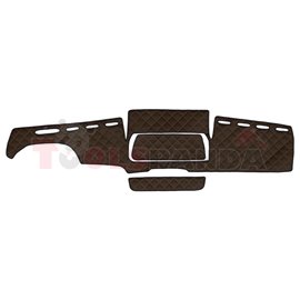 Dashboard mat brown, ECO-leather, ECO-LEATHER MAN TGX 09.07-