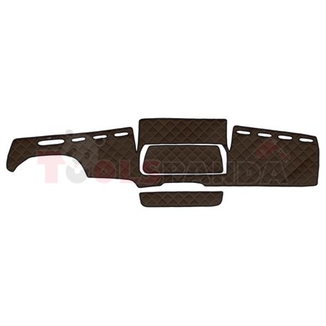 Dashboard mat brown, ECO-leather, ECO-LEATHER MAN TGX 09.07-